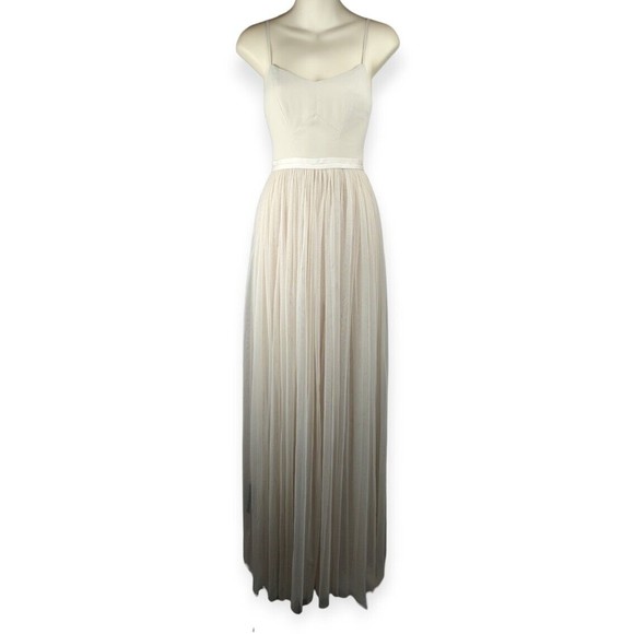 BHLDN Dresses & Skirts - Needle & Thread BHLDN Giselle Ballet Maxi Dress Nude Beige Tulle Gown Wedding XS